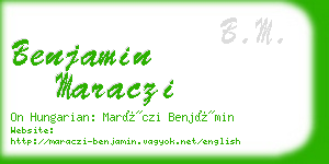 benjamin maraczi business card